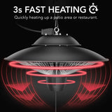 Simple Deluxe Patio Portable Outdoor Heating for Balcony, Courtyard, With Overheat Protection, Ceiling-Mounted Heater
