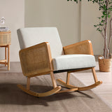 Trachin Rocking Chair with Rattan Arms