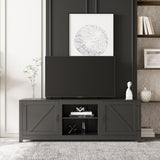 Farmhouse TV Stand,  Wood Entertainment Center Media Console with Storage
