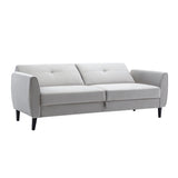 Grey Modern flat  Sofa Bed with Storage Box for Compact Living Space