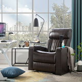 Orisfur. Power Motion Recliner with USB Charging Port and Hidden Arm Storage, Home Theater Seating with 2 Convenient Cup Holders Design ,360° Swivel Tray Table,and Cell Phone Stand