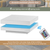 High Gloss Minimalist Design with plug-in 16-color LED Lights, 2-Tier