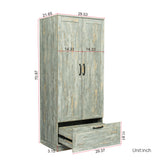 High wardrobe with 2 doors