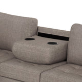 Sectional Corner Sofa L-shape with Storage Ottoman