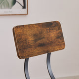 Swivel Bar Stool, High Bar Stool With Backrest, PU Soft Seat Cushion, Industrial, Thickened Iron Frame, Footrest.（Rustic Brown，13.4’’w x 40.5’’h）