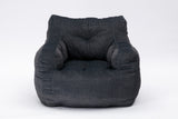 Soft Cotton Linen Fabric Bean Bag Chair Filled With Memory Sponge