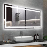LED Bathroom Mirror 60x 32  Inch with lights, anti-Fog & Dimming Led Bathroom Vanity Mirror