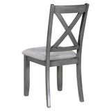 6-Piece Family Dining Room Set Solid Wood Space Saving Foldable Table and 4 Chairs with Bench for Dining Room