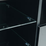 145 Modern 57" TV Stand Matte Body High Gloss Fronts with 16 Color LEDs