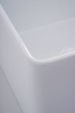 Fireclay Farmhouse Kitchen Sink 33 inch  Apron Sink Single Bowl  Farm Sink with Bottom Grid in & Drain , White Color