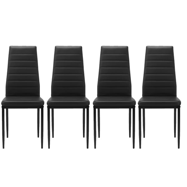 Black Dining chair set for 4