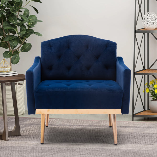 COOLMORE Accent  Chair  ,leisure single sofa  with Rose Golden  feet