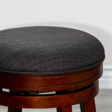 24" Counter Stool, Natural Finish, Saddle Leather Seat