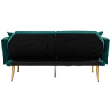COOLMORE  Velvet  Sofa , Accent sofa .loveseat sofa with rose gold metal feet  and  Teal  Velvet