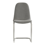 Dining Chairs Set of 4,Spoon shape Modern Style Dining Kitchen Room Upholstered Side Chairs， Accent Chairs with Soft Linen Fabric Cover Cushion Seat and plating Metal Legs Dark Grey office chair