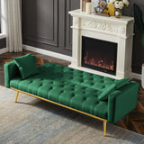 GREEN Convertible Folding Futon Sofa Bed , Sleeper Sofa Couch for Compact Living Space.