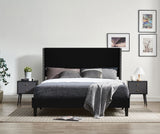 Queen Size Tufted Upholstered Bed Frame Low Profile Velvet