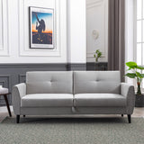 Grey Modern flat  Sofa Bed with Storage Box for Compact Living Space