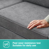 Modern Upholstered Living Room Sectional Sofa with 3 Pillows
