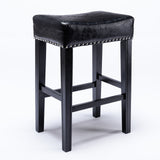 Counter Height 26" Bar Stools for Kitchen Counter Backless Faux Leather