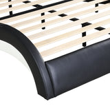 Room Digs Faux Leather Upholstered Platform Bed + LED lighting-Bluetooth connection to play music, Backrest vibration massage