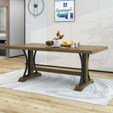 Retro Style Dining Table 78” Wood Rectangular Table, Seats up to 8