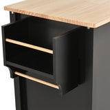 Black Kitchen Island Cart