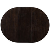 Round Extendable Dining Table with 16" Leaf Wood Kitchen Table