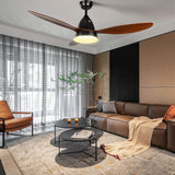 ANKEE Ceiling Fans, 52’’ Ceiling Fan with LED Frosted Light and Remote Control, Brushed Nickel Finish Blades