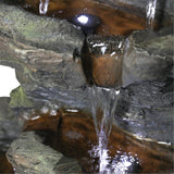 Outdoor Water Fountain Rock Waterfall Fountain & Backyard Water Feature with LED