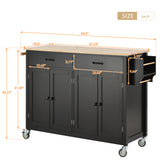 Black Kitchen Island Cart