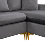 Grey Sectional Sofa with Ottoman