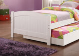 Twin Size Bed w/ Trundle Slats White Pine Plywood Kids Youth Bedroom Furniture