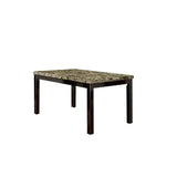 Dining Table Faux Marble Top Birch Veneer Dining Room Furniture 1pc Table