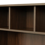 Home Office Computer Desk with Hutch -Walnut