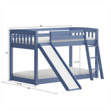 Bunk Bed Twin Over Twin with Slide & Ladder