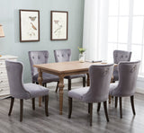 Victorian Dining Chair Button Tufted Armless Chair Upholstered Accent Chair