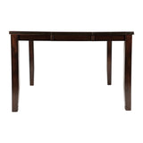 Cherry Finish Dining Set 7pc Counter Height Table with Extension Leaf and 6x Wood Frame Counter Height Chairs Transitional Style Furniture