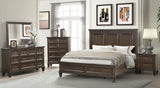 King 5 Piece Storage Bedroom Set in Walnut made with Engineered Wood