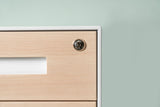 3 Drawer Mobile File Cabinet with Lock Steel File Cabinet for Legal/Letter/A4/F4 Size, Fully Assembled Include Wheels, Home/ Office Design