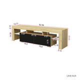 Living Room Simple Design TV Stand Cabinet,Oak,Black