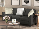 Living Room Furniture Loveseat Sofa and 3-seat  sofa (Black)