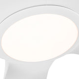 Modern 60 In Intergrated LED Ceiling Fan Lighting with White ABS Blade
