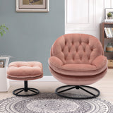 Accent chair  TV Chair  Living room Chair Pink sofa with Ottoman