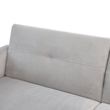 Grey Modern flat  Sofa Bed with Storage Box for Compact Living Space