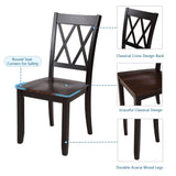 5-Piece Dining Table Set and Chairs Black