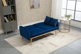 COOLMORE  Velvet  Sofa , Accent sofa .loveseat sofa with rose gold metal feet  and  Teal  Velvet