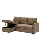 9191 Brown broaching storage sofa