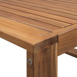 3-Piece Patio Sectional Set  Acacia  Wood and Grey Cushions  Ideal for Outdoors and Indoors