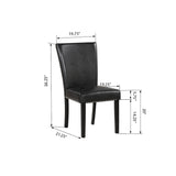 6-piece Dining Table Set with 1 Faux Marble Top Table,4 Upholstered Seats